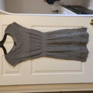 Gray and silver sweater dress